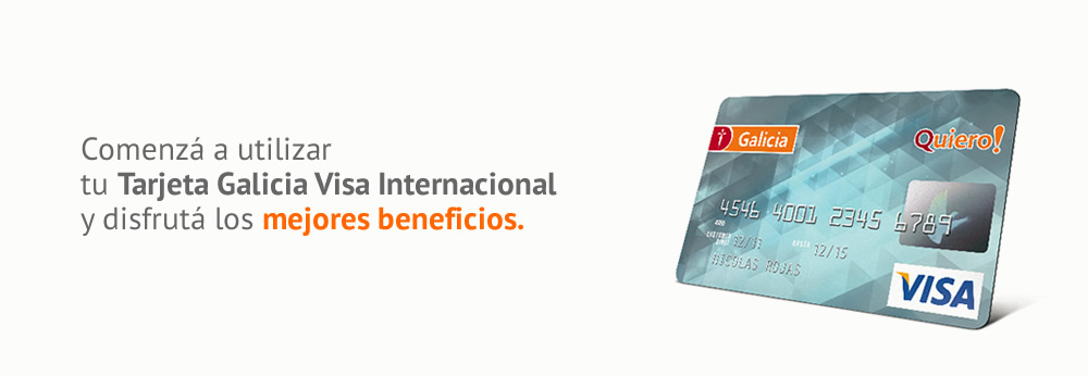 Tarjeta Galicia Visa Internacional Tarjeta Galicia Visa Internacional